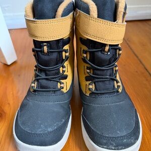 Merrell Kids Black and Tan Waterproof Winter Boots